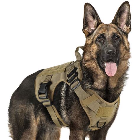 Rabbitgoo Tactical Dog Harness Vest Large With Handle Military Working