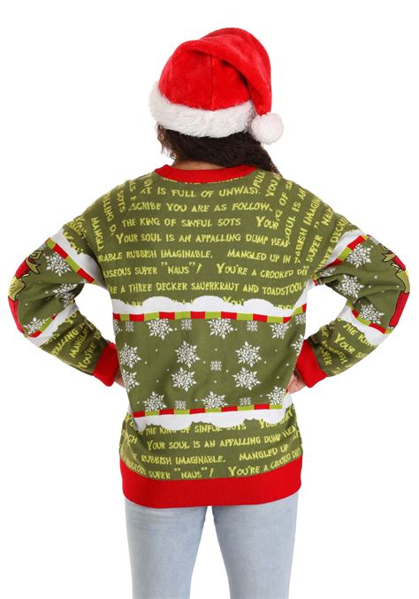 Adult Youre A Mean One Mr Grinch Sweater Christmas Sweaters