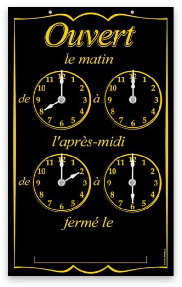 Pancarte Horaires D Ouverture Commandez Sur Techni Contact