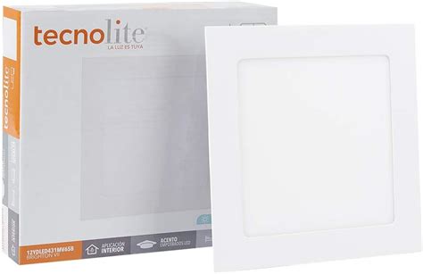 Tecnolite L Mpara Interior Empotrado Techo Led Integrado Luz Blanca