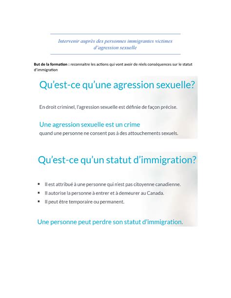 Intervenir Aupr S Des Personnes Immigrantes Victimes D Agression