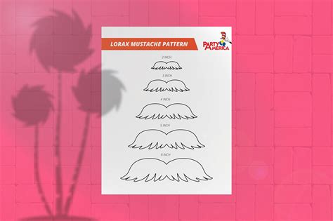 Free Lorax Mustache Pattern Party America