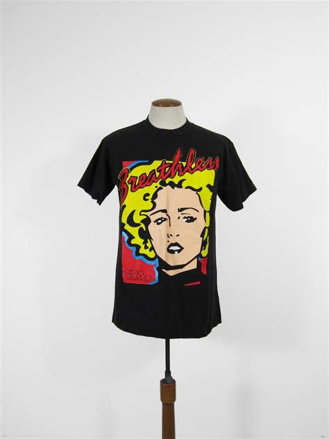 Vintage Madonna 1990 T Shirt Dick Tracy Breathless Black Etsy