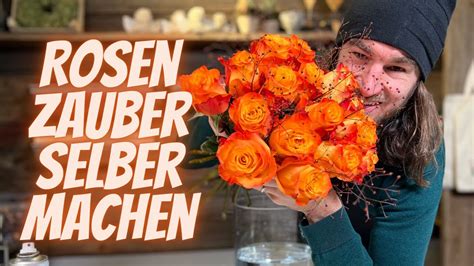 Der Klassische Rosenstrauss F R Eine Schlichte Vase Selber Machen Diy