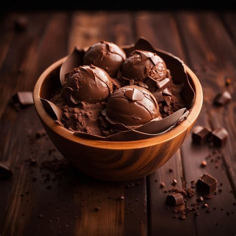 Premium AI Image | A delicious chocolate icecream bowl