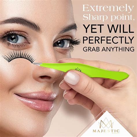 Fine Point And Slant Tweezers Set â€ Stainless Steel Precision Pluckers
