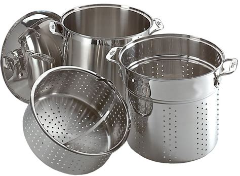 All Clad 59912 Stainless Steel 12 Quart Stock Pot With Steamer And