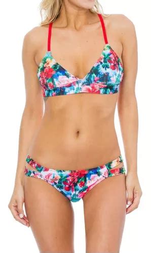 Bikini Joven Estampada Bretel Cruzado Queen Of Sheeba 10103