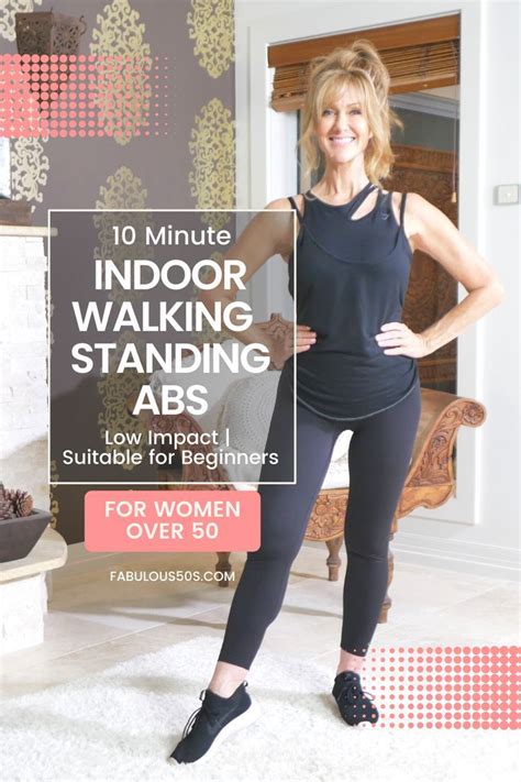 Indoor Walking Workout STANDING ABS Low Impact Walking Exercise