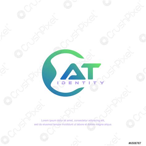 At Initial Letter Circular Line Logo Template Vector With Gradient