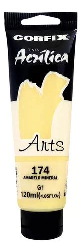 Tinta Acr Lica Arts Corfix Ml Cor Amarelo Mineral G