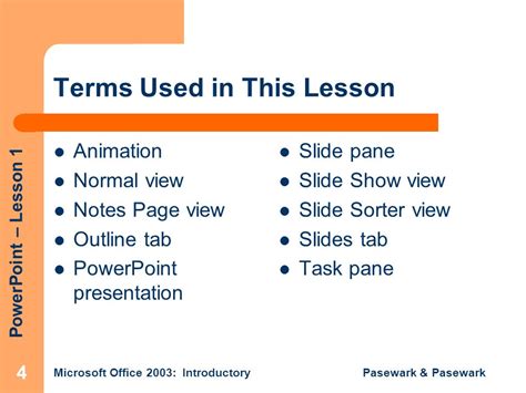 Pasewark Pasewark Microsoft Office 2003 Introductory 1 INTRODUCTORY