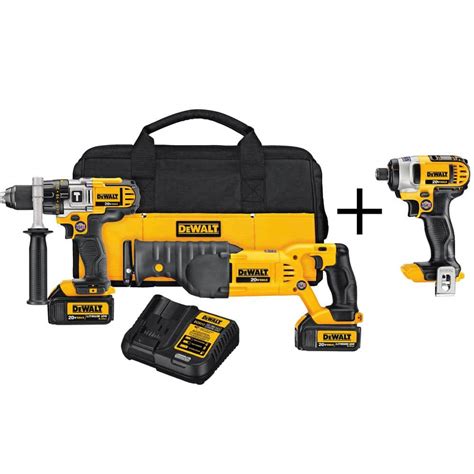 Dewalt 20 Volt Max Lithium Ion Cordless Combo Kit 2 Tool With Bonus