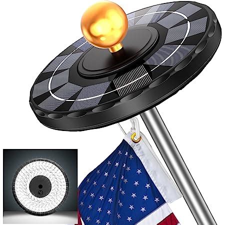 Amazon.com : Flag Pole Light Solar Powered - Waterproof & Weatherproof ...