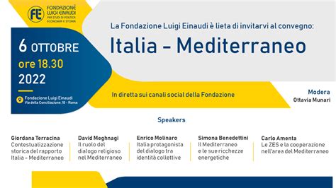 Convegno Italia Mediterraneo Fondazione Luigi Einaudi