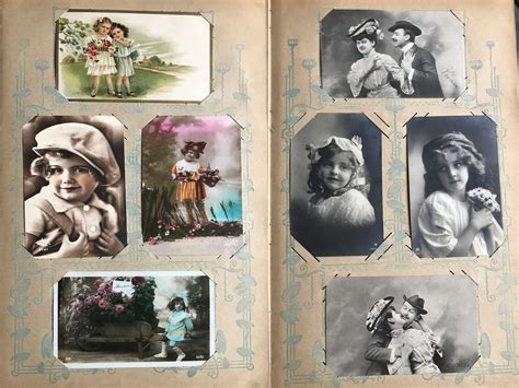 Wonderful Antique Postcard Album With 20 Postcards Etsy