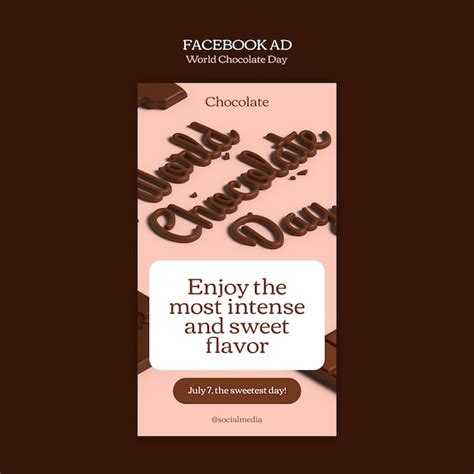 Premium Psd World Chocolate Day Template Design