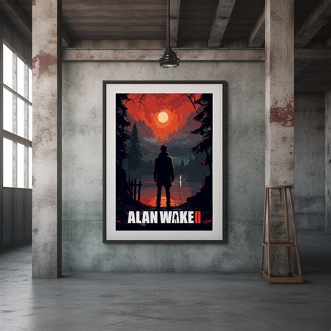 alan wake  poster alan wake gaming room poster minimalist gaming