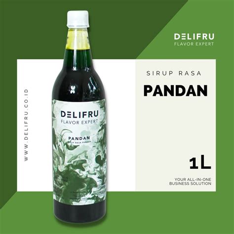 Jual Pandan Syrup Delifru 1 Liter Shopee Indonesia