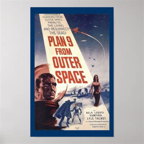 Plan 9 From Outer Space Vintage Movie Poster Art | Zazzle