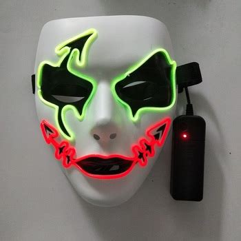 Cheap Scary Led Creepy Flashing Neon Masquerade Cosplay Light Up