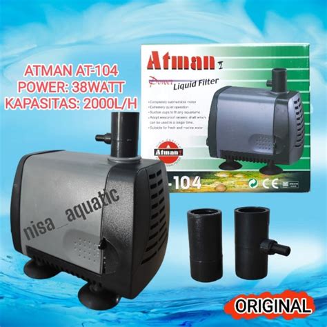 Jual ATMAN AT 104 Pompa Celup Aquarium Kolam Hidroponik Submersible