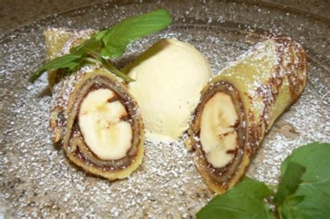 Bananen Nutella Crepe An Vanilleeis Rezept Kochbar De