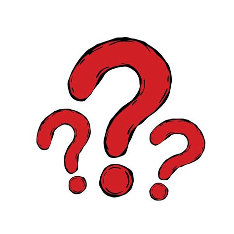 Question Mark Red Hand Drawn Doodle FAQ Symbol 13995977 Vector Art At