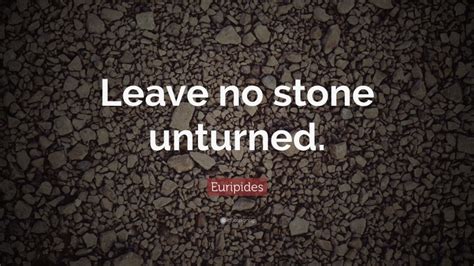 Euripides Quote Leave No Stone Unturned