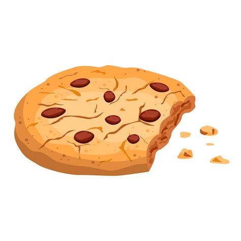 Galletas de dibujos animados con chocolate ilustración vectorial