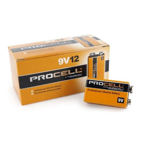 Duracell Procell 9v Alkaline Batteries 12 Pack