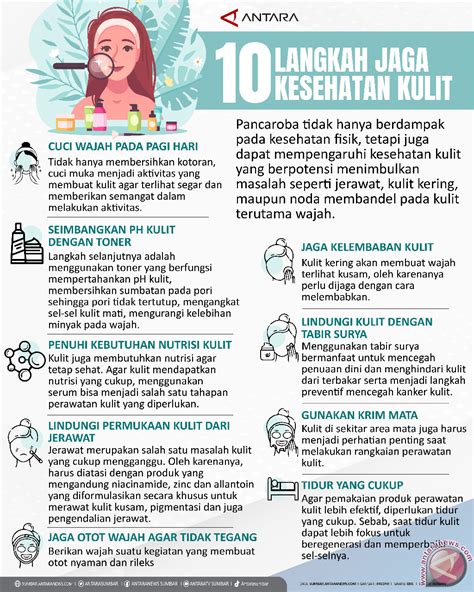 10 Langkah Jaga Kesehatan Kulit Infografik Antara Sumatera Barat