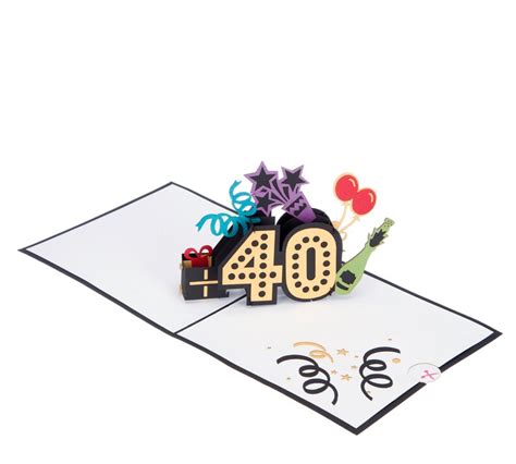 40th Birthday Card Birthday Pop Up Card 40th Birthday T Etsy