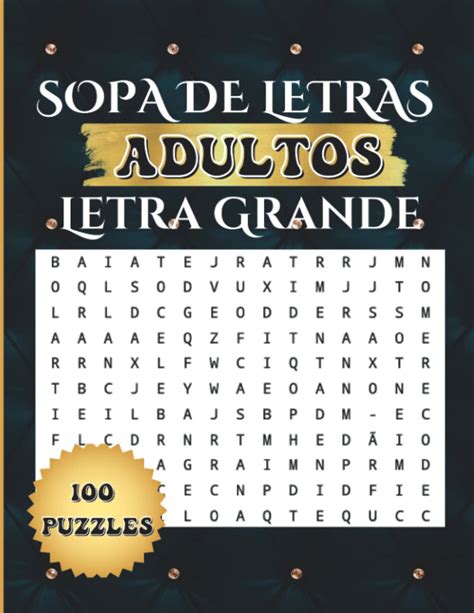 Buy Sopa De Letras Adultos Letra Grande Crucigramas Para Abuelos En Español Libro De