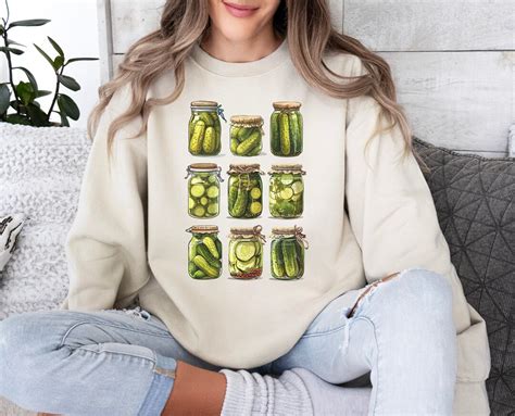 Canned Pickles Sweatshirt Canning Season Sweatshirt Pickle Lovers