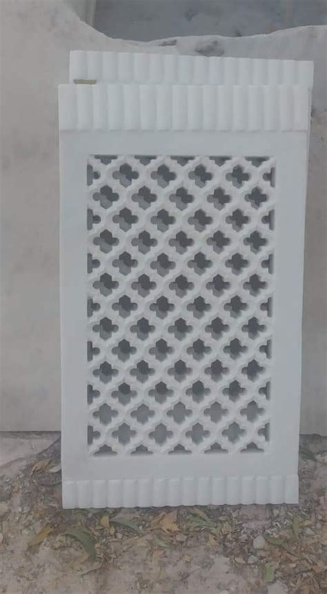 Marble White X Inch Stone Jali Shape Rectangular At Rs