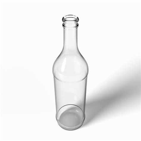 Realistic 3d Model Of A Glass Bottle 3d Model Turbosquid 2092325