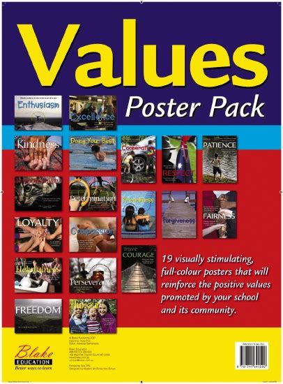 Product Values Poster Pack Teacher Resource School Essentials