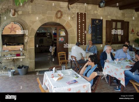 Rhodes Taverne Pizanias Hi Res Stock Photography And Images Alamy