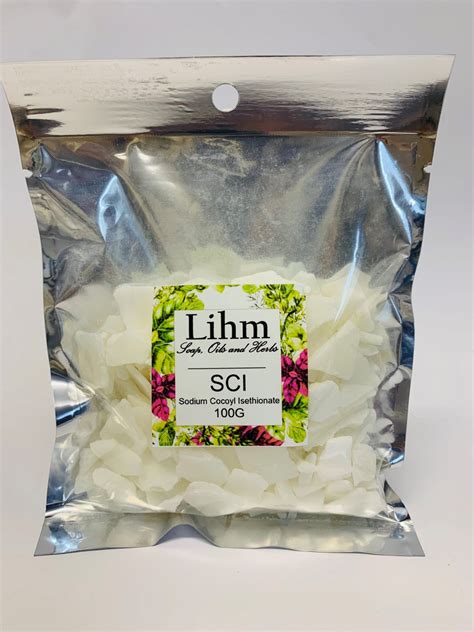 Sodium Cocoyl Isethionate Flakes SCI 100g Soap Oils Herbs