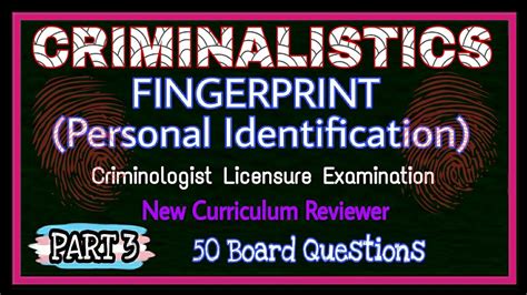 FINGERPRINT Personal Identification FORENSICS CRIMINALISTICS