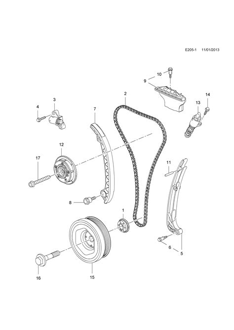 Opel ZAFIRA C Timing Chain Gear And Pulleys Opel EPC Online