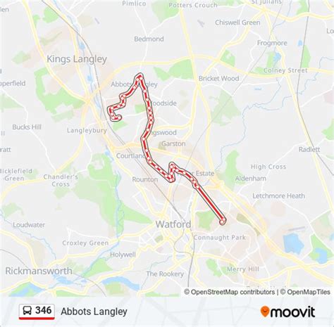 346 Route Schedules Stops Maps Abbots Langley Updated