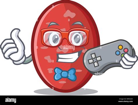 Gamer Salami Mascota Estilo De Dibujos Animados Imagen Vector De Stock