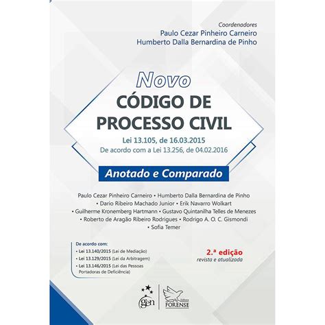 Novo C Digo De Processo Civil Anotado E Comparado No Shoptime