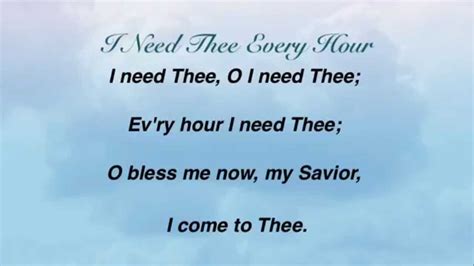 I Need Thee Every Hour Baptist Hymnal Youtube