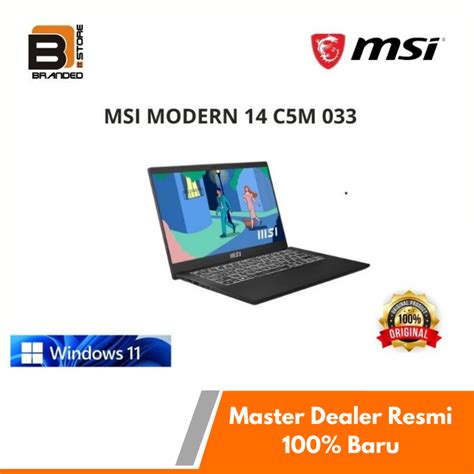 Jual Msi Modern C M Ryzen U Gb Gbssd Fhd Wins