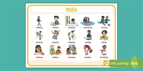 Verbs Word Mat Teacher Made