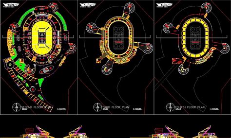 Sports Arena Dwg Section For Autocad • Designs Cad