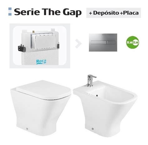 Inodoro Corto Y Bidet The Gap Dep Slendra Asiento Roca